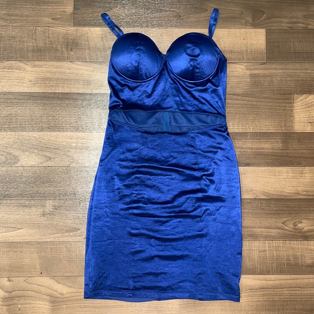 Navy Blue Charlotte Russe Cutout Dress Size S
